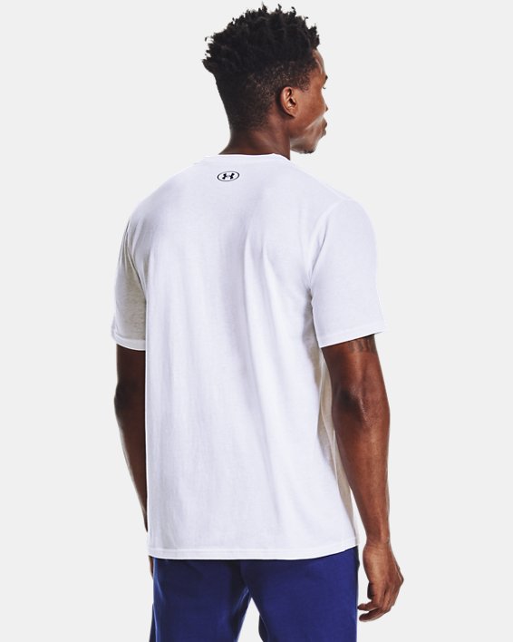 Men's UA Multi Color Collegiate Short Sleeve, White, pdpMainDesktop image number 1